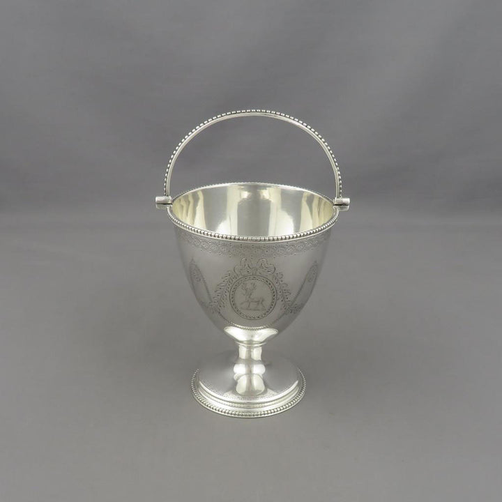 George III Sterling Silver Sugar Basket - JH Tee Antiques