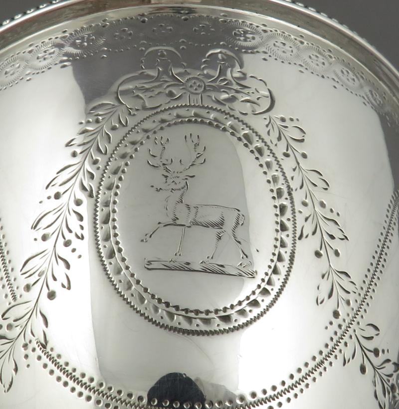 George III Sterling Silver Sugar Basket - JH Tee Antiques