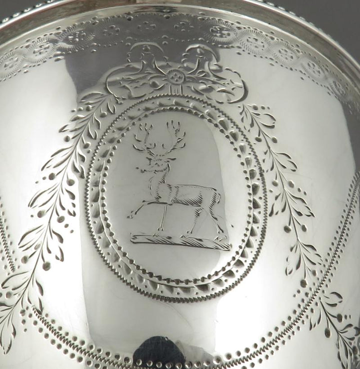George III Sterling Silver Sugar Basket - JH Tee Antiques