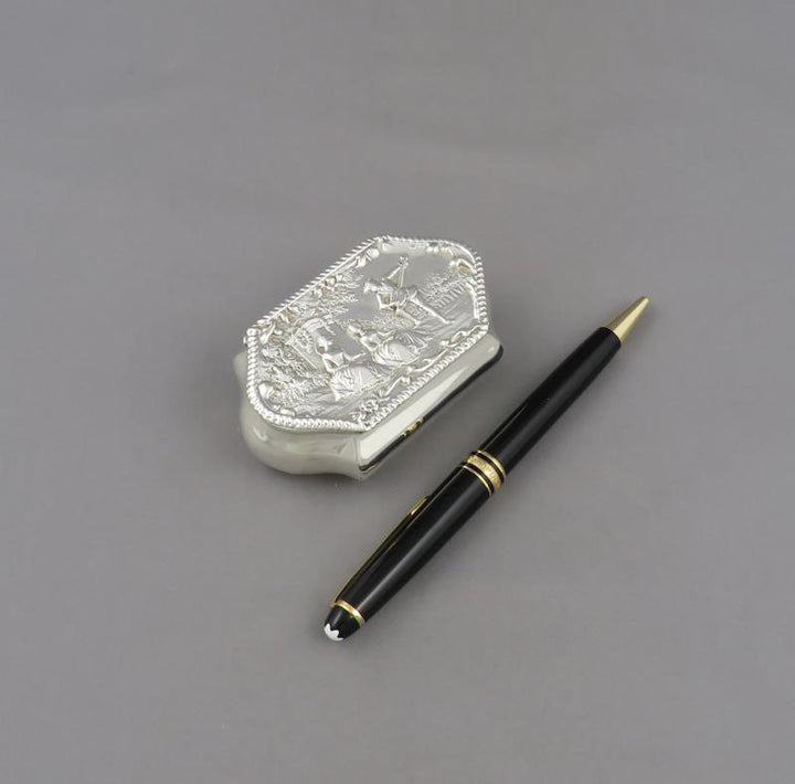 Victorian Sterling Silver Trinket Box - JH Tee Antiques