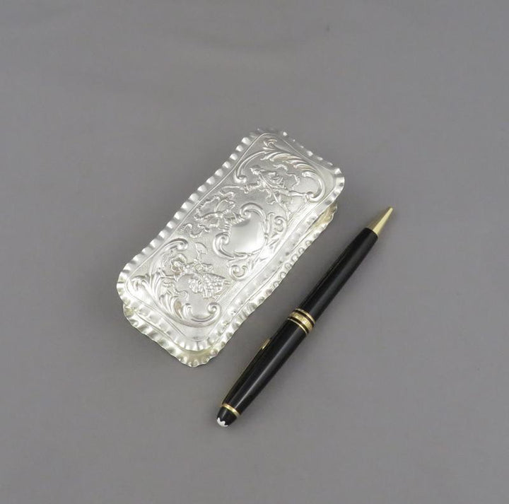Victorian Sterling Silver Trinket Box - JH Tee Antiques