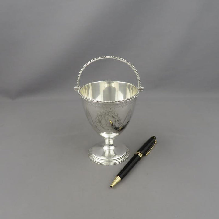 George III Sterling Silver Sugar Basket - JH Tee Antiques