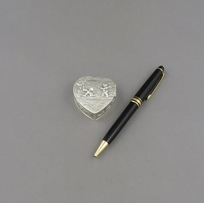 German Heart Shaped Silver Box