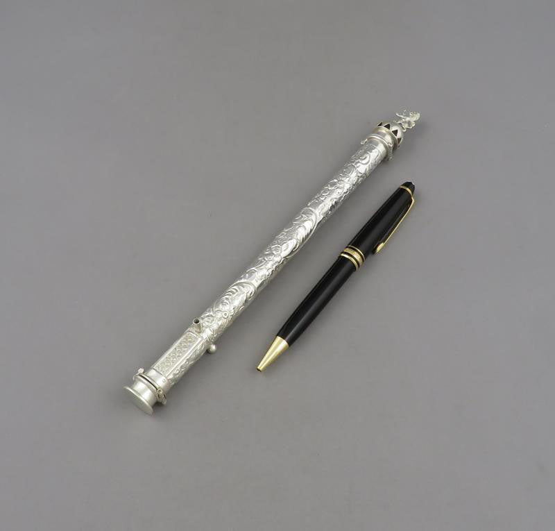 Edwardian Combination Sealing Wax Holder Vesta Case - JH Tee Antiques