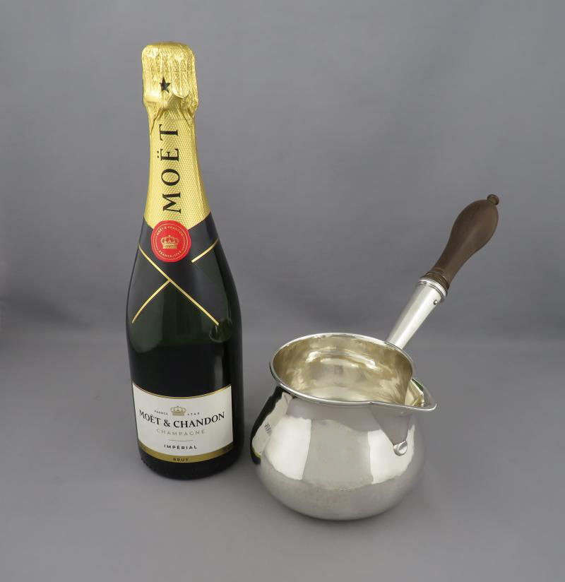 Large George III Silver Brandy Saucepan - JH Tee Antiques