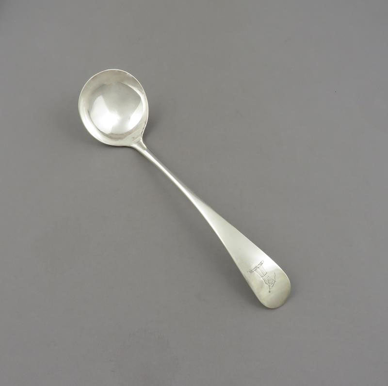 George III Silver Gravy Ladle - JH Tee Antiques