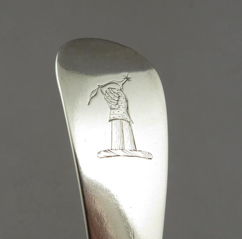 George III Silver Gravy Ladle - JH Tee Antiques