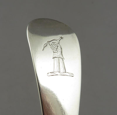 George III Silver Gravy Ladle - JH Tee Antiques