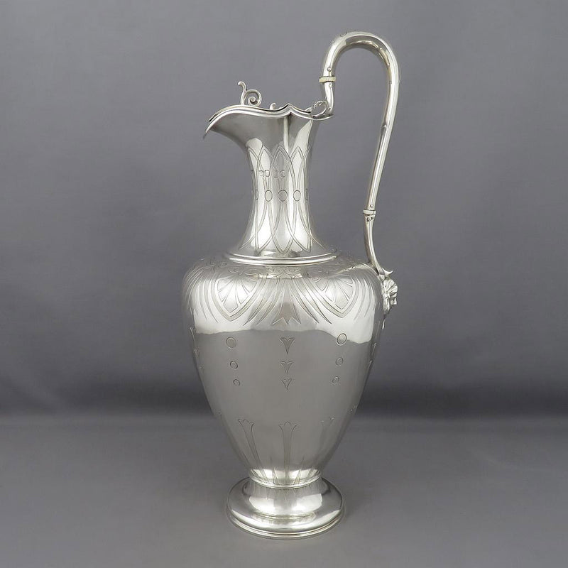 Victorian Sterling Silver Wine Ewer or Hot Water Pot