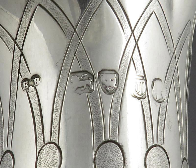 Victorian Sterling Silver Wine Ewer or Hot Water Pot - JH Tee Antiques