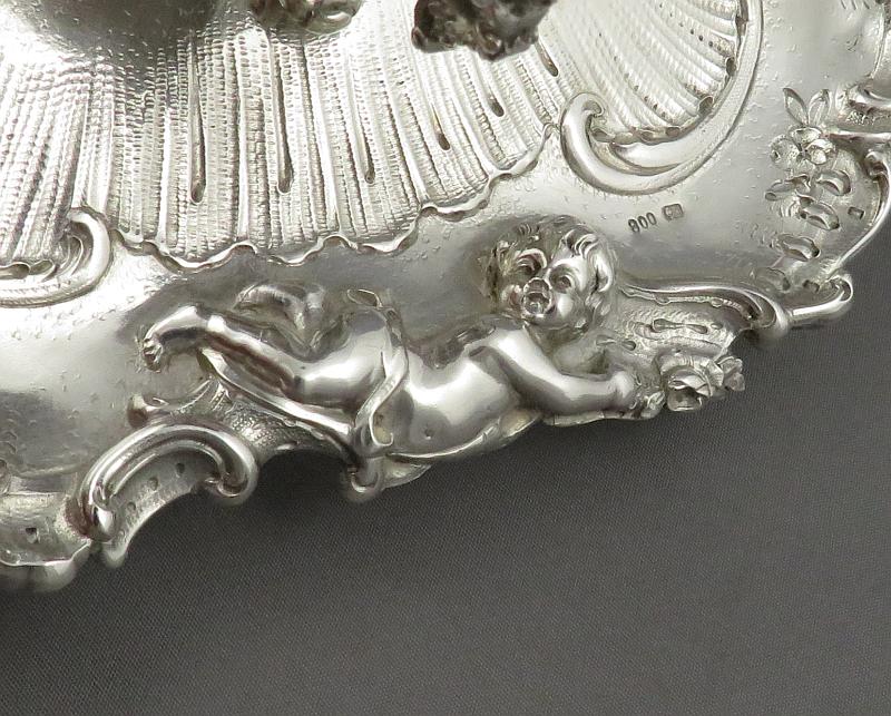 Rococo Silver Inkstand - JH Tee Antiques