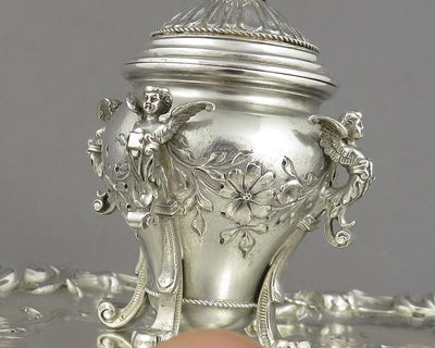 Rococo Silver Inkstand - JH Tee Antiques