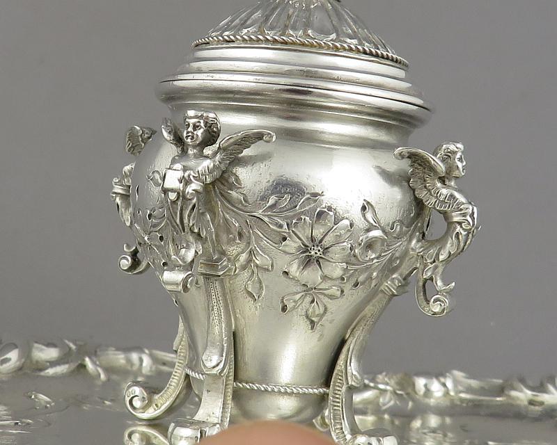 Rococo Silver Inkstand - JH Tee Antiques