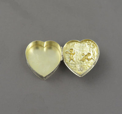 German Heart Shaped Silver Box