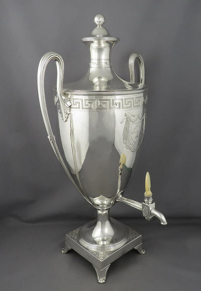 George III Sterling Silver Tea Urn - JH Tee Antiques