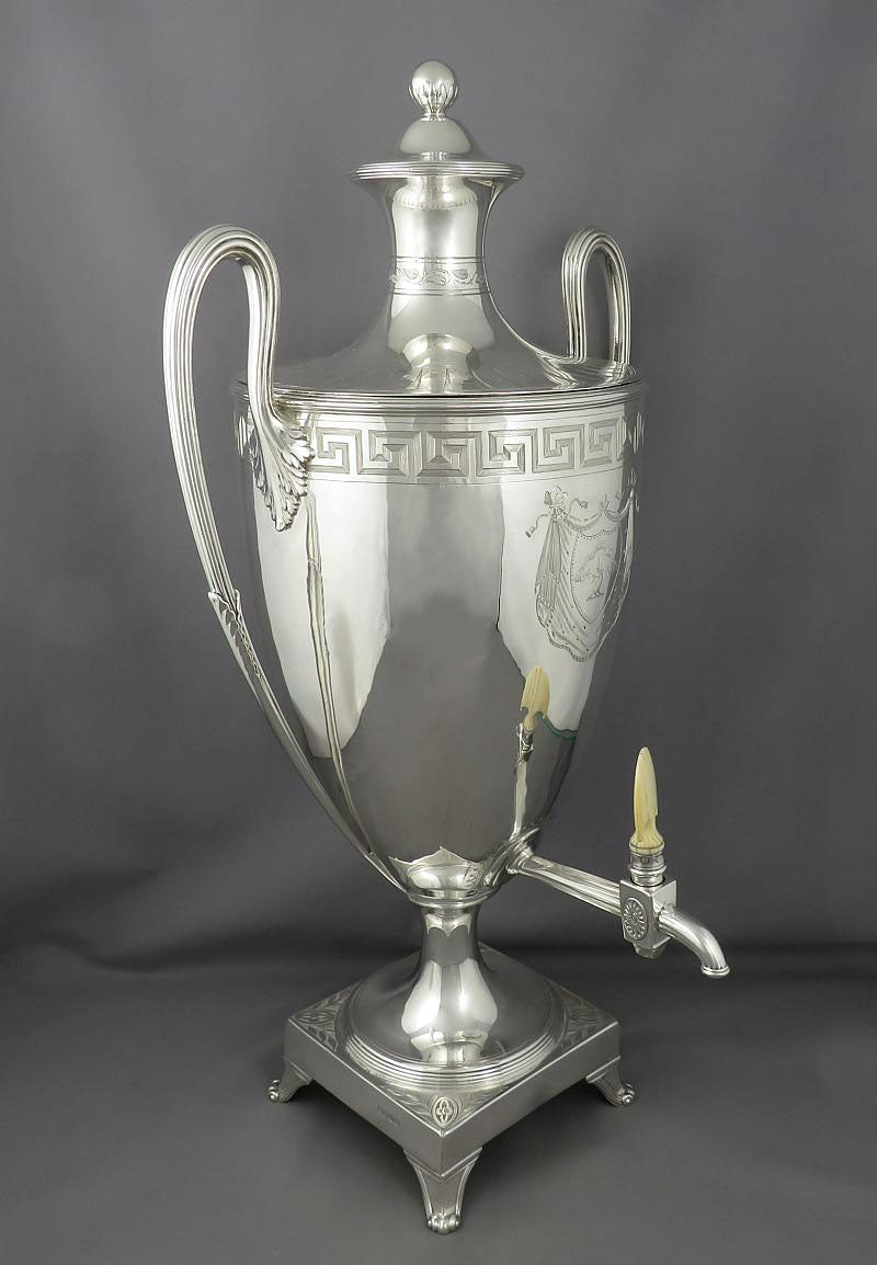 George III Sterling Silver Tea Urn - JH Tee Antiques