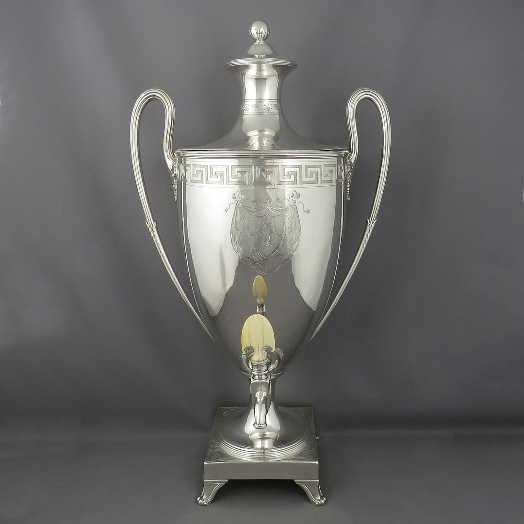 George III Sterling Silver Tea Urn - JH Tee Antiques