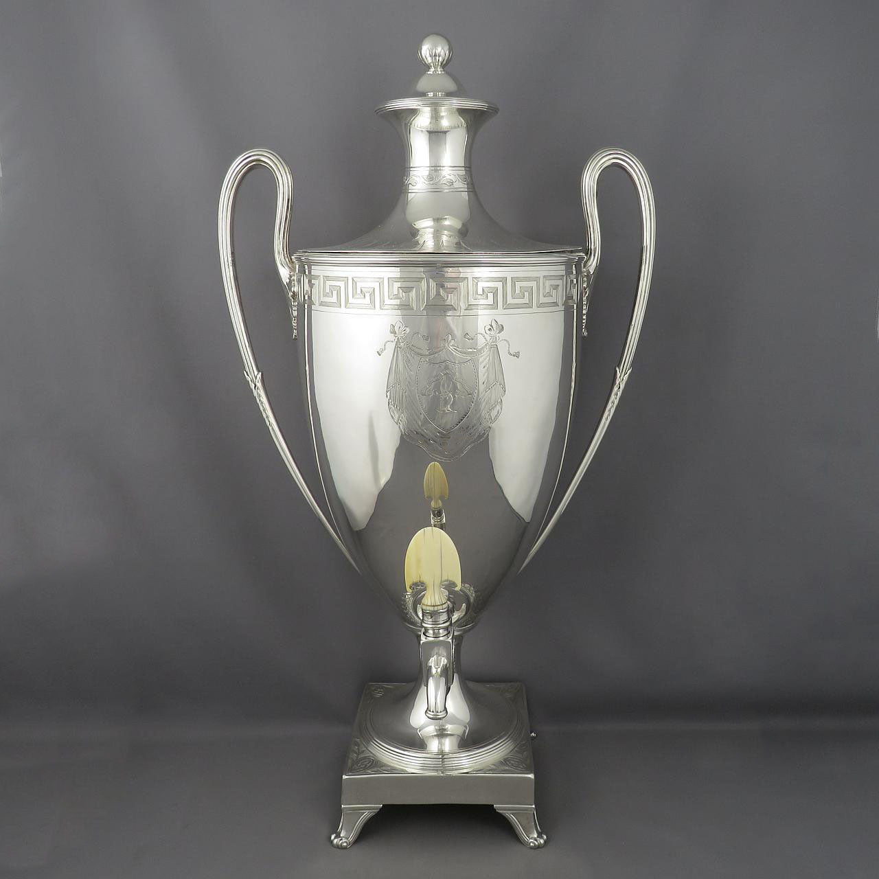 George III Sterling Silver Tea Urn - JH Tee Antiques