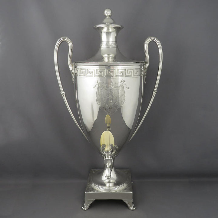 George III Sterling Silver Tea Urn - JH Tee Antiques