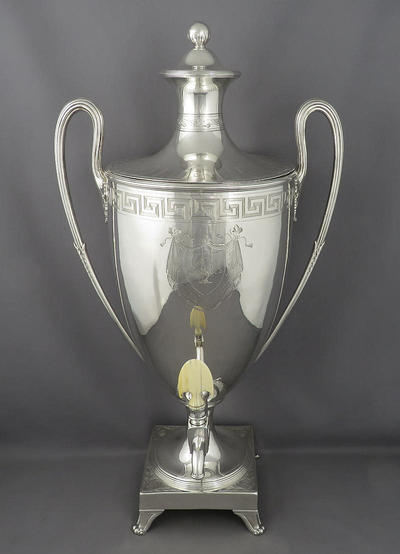 George III Sterling Silver Tea Urn - JH Tee Antiques