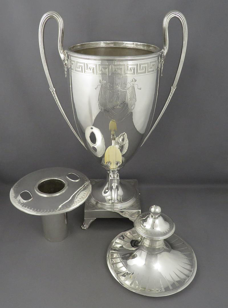 George III Sterling Silver Tea Urn - JH Tee Antiques