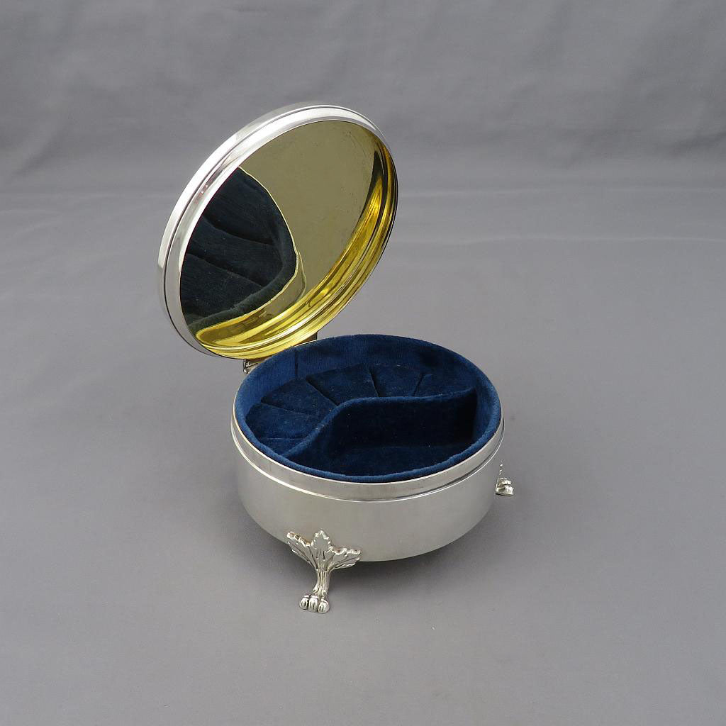 Birks Sterling Silver Jewellery Box - JH Tee Antiques