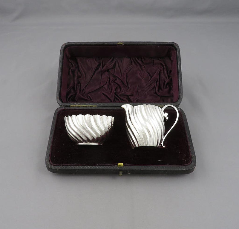 Victorian Silver Cream & Sugar