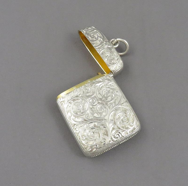 Victorian Sterling Silver Vesta Case