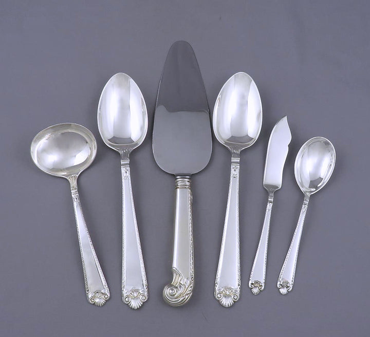 Birks Sterling George II Flatware Service for 12 - JH Tee Antiques