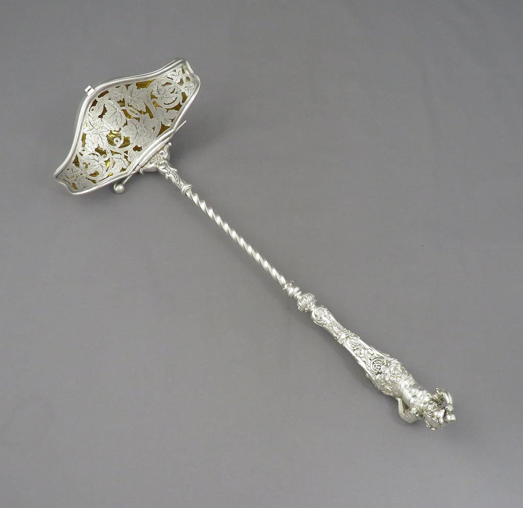 Figural Silver Punch Ladle - JH Tee Antiques
