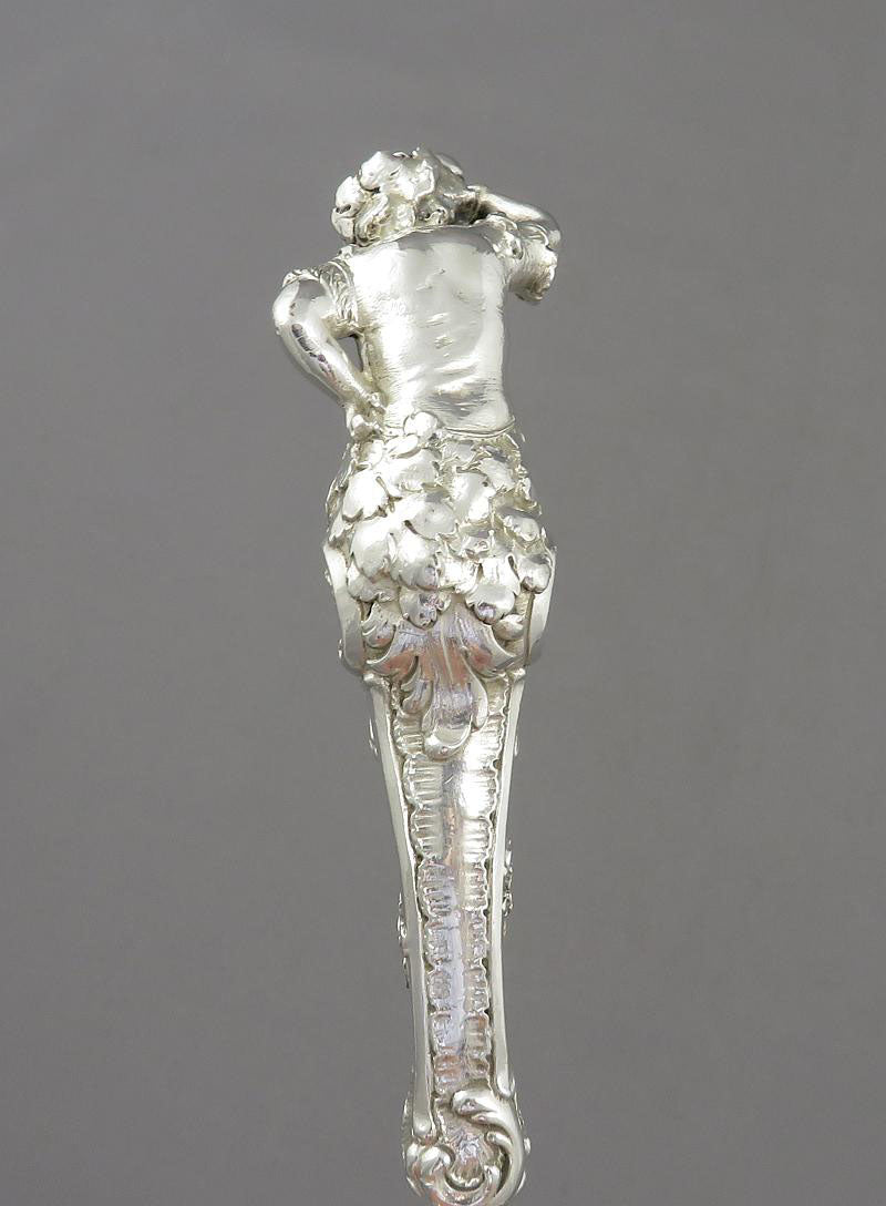 Figural Silver Punch Ladle - JH Tee Antiques