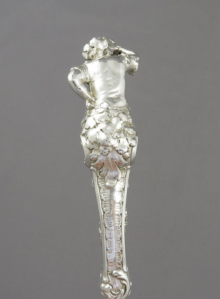 Figural Silver Punch Ladle - JH Tee Antiques
