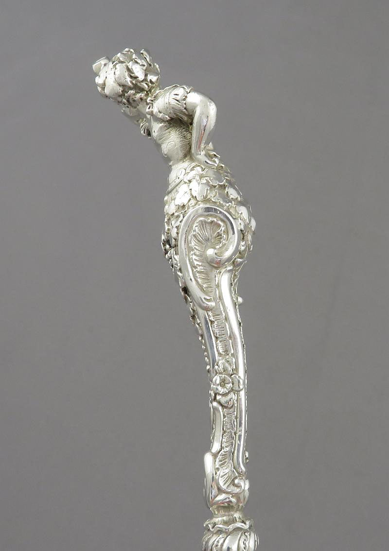 Figural Silver Punch Ladle - JH Tee Antiques