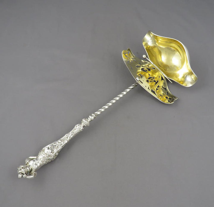 Figural Silver Punch Ladle - JH Tee Antiques