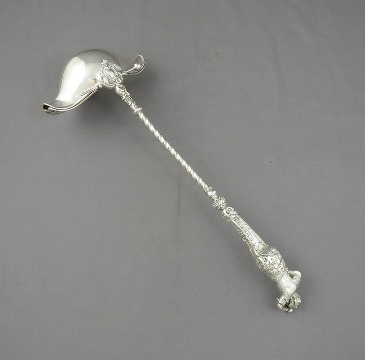 Figural Silver Punch Ladle - JH Tee Antiques