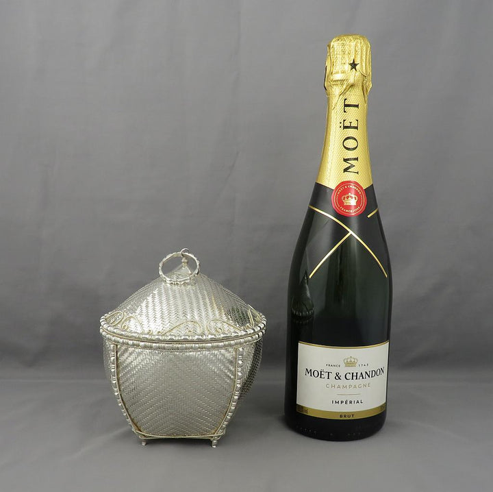 Burmese Silver Woven Basket - JH Tee Antiques
