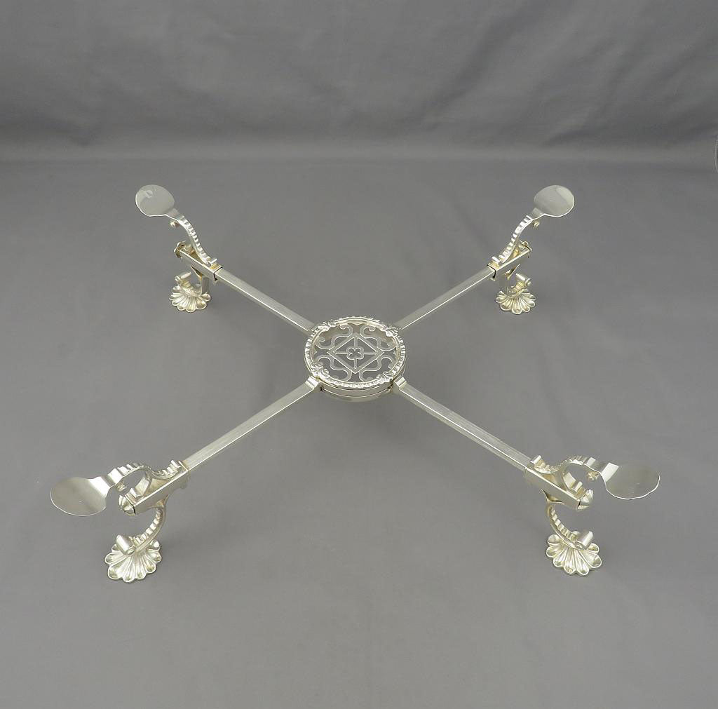 George III Silver Dish Cross - JH Tee Antiques
