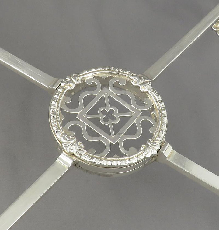 George III Silver Dish Cross - JH Tee Antiques