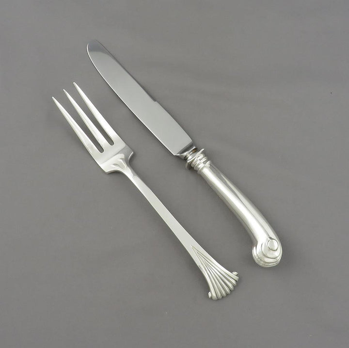 Tuttle Onslow Pattern Flatware Set for 8 - JH Tee Antiques