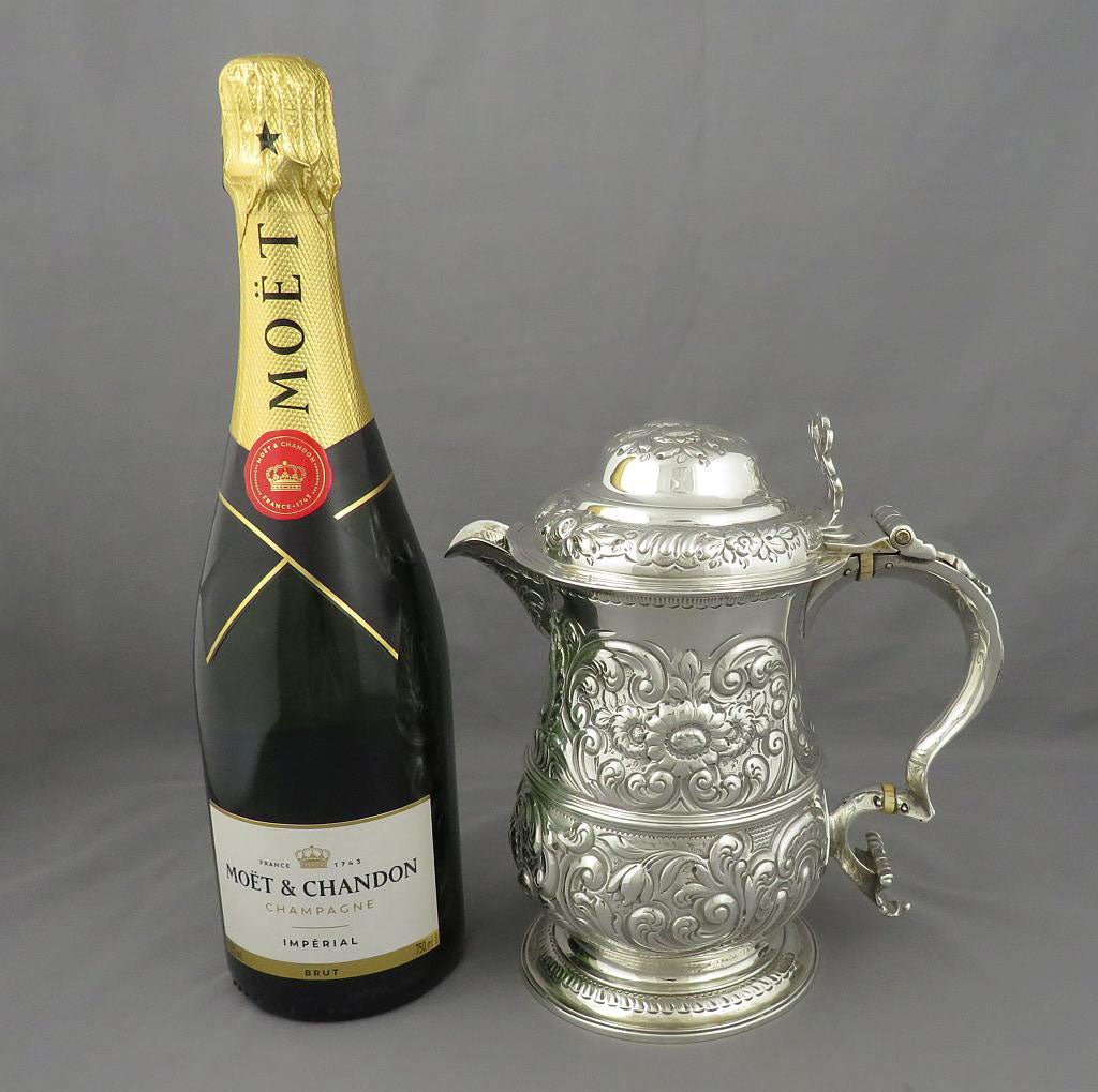 George III Silver Beer Jug - JH Tee Antiques