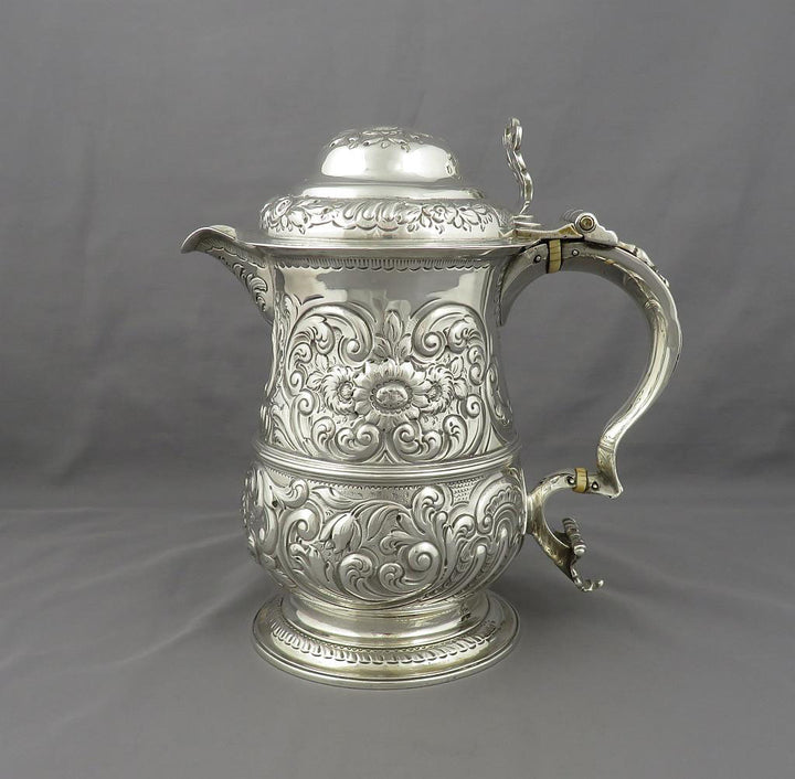 George III Silver Beer Jug - JH Tee Antiques