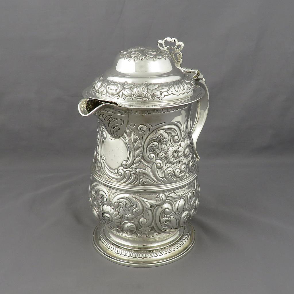 George III Silver Beer Jug - JH Tee Antiques