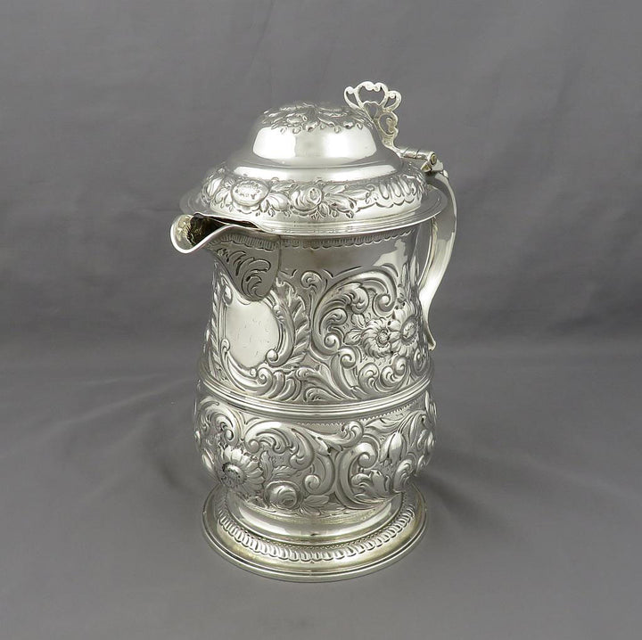 George III Silver Beer Jug - JH Tee Antiques