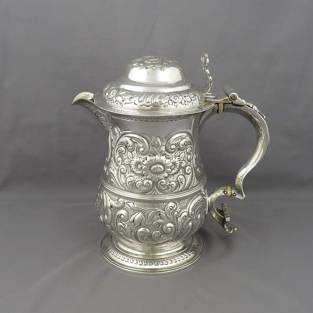 George III Silver Beer Jug - JH Tee Antiques