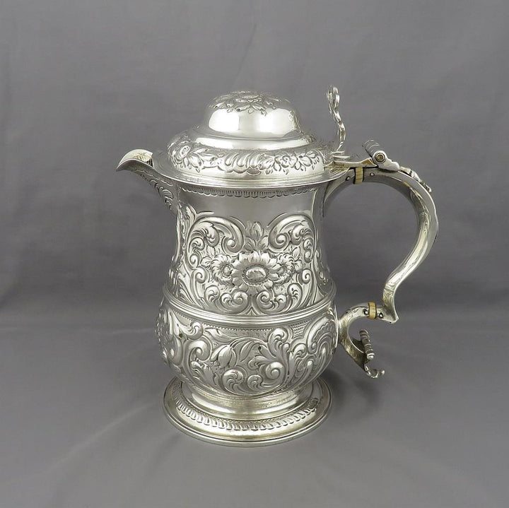 George III Silver Beer Jug - JH Tee Antiques