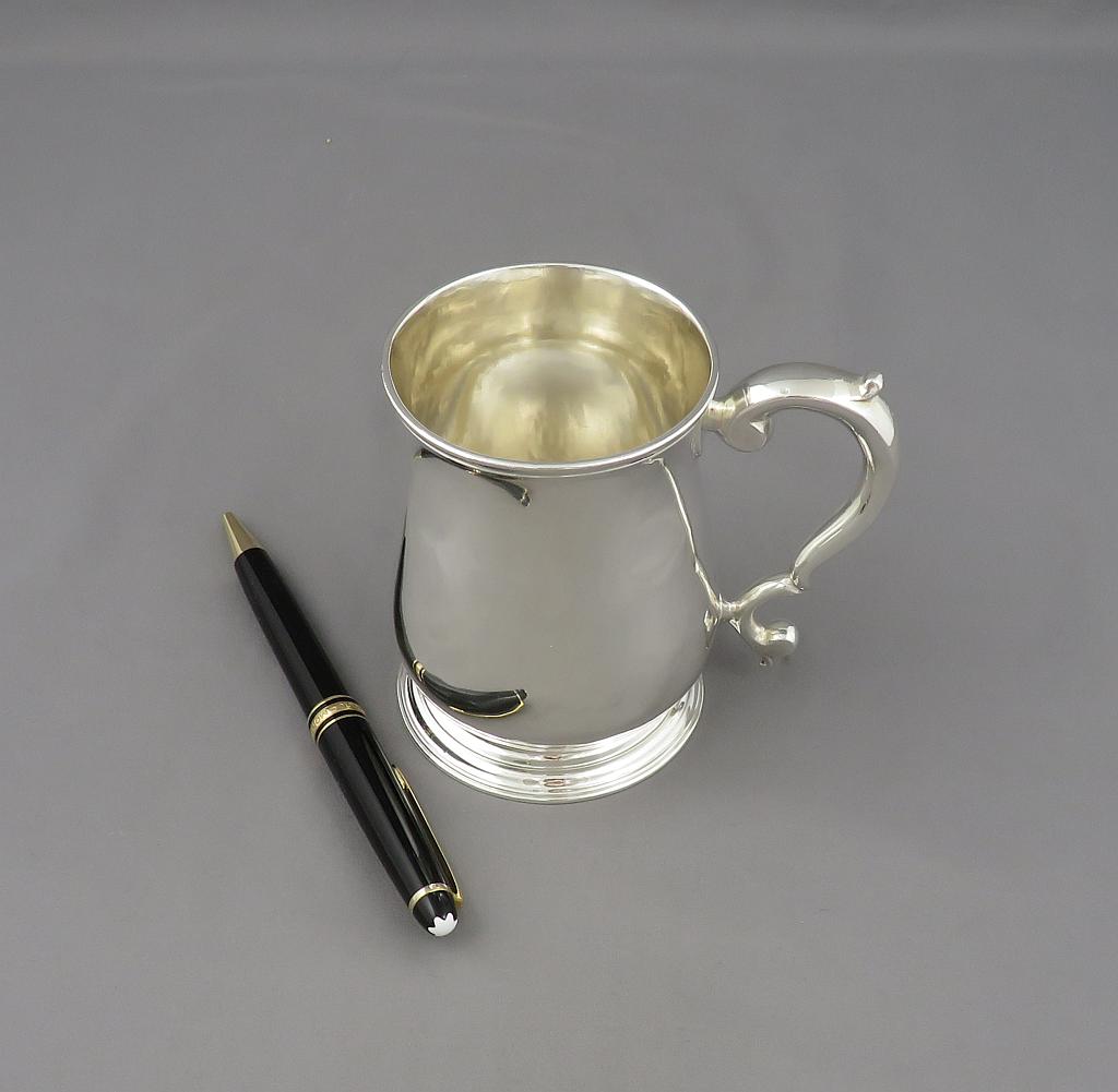George II Silver Half Pint Mug - JH Tee Antiques