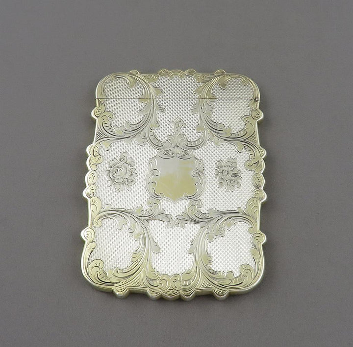 Victorian Sterling Silver Card Case - JH Tee Antiques