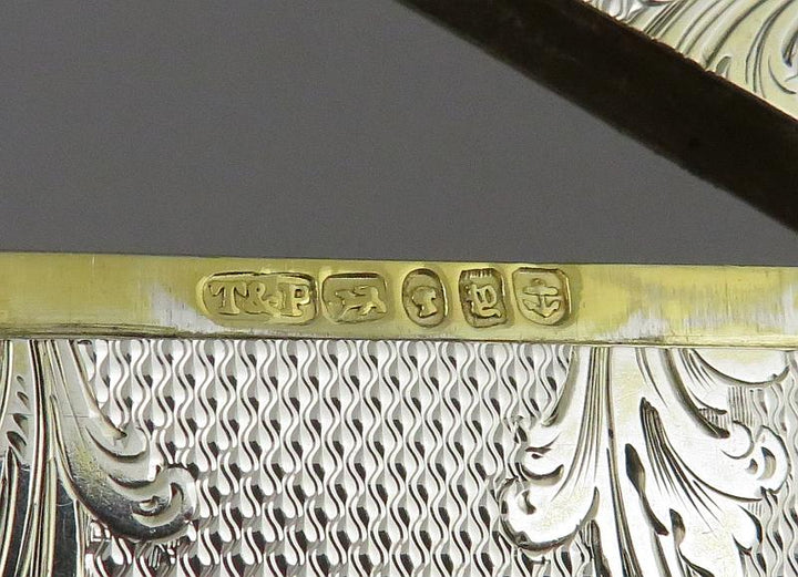 Victorian Sterling Silver Card Case - JH Tee Antiques