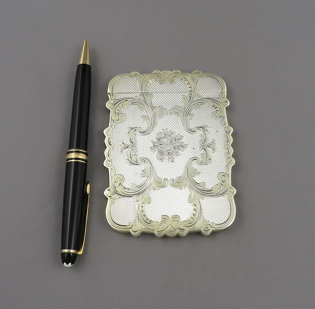 Victorian Sterling Silver Card Case - JH Tee Antiques