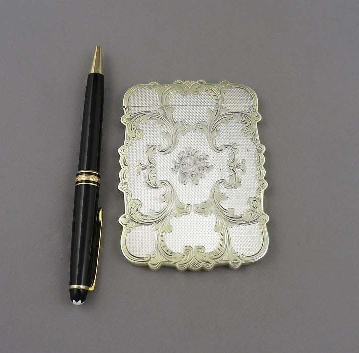 Victorian Sterling Silver Card Case - JH Tee Antiques
